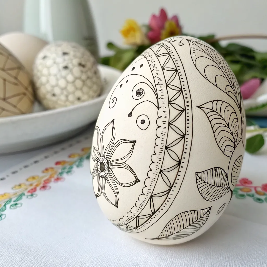 Decorative egg sketch